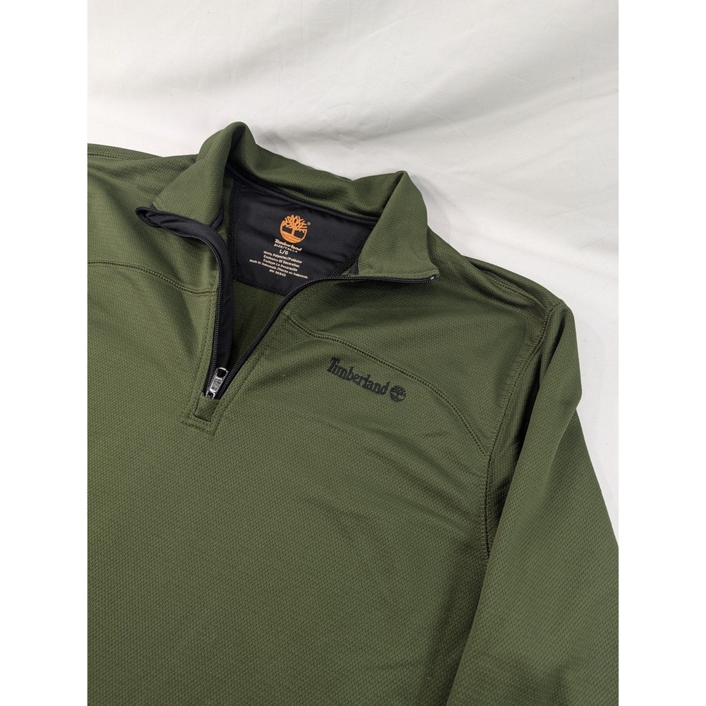 Timberland Pullover Large Olive 1/4 Zip Jacket Men Outdoor Utility Hunting